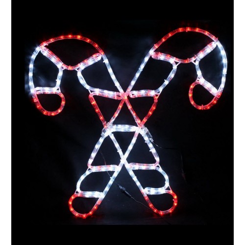 60cm LED Candy Cane Lights Christmas Display Silouhette     